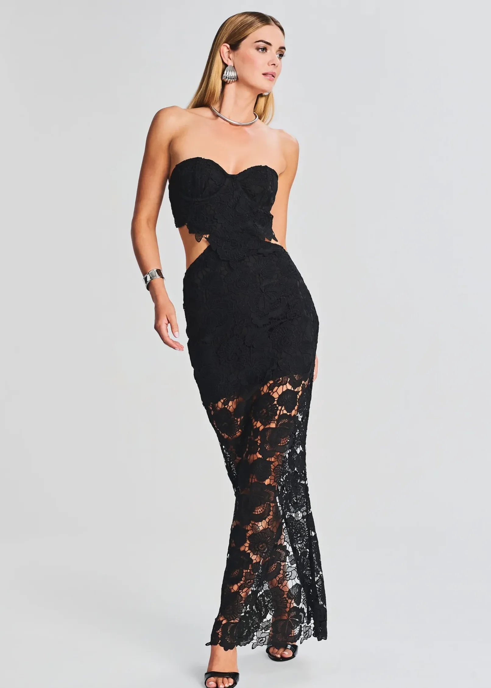 Cheap Eliza Lace Maxi Dress Guest Of