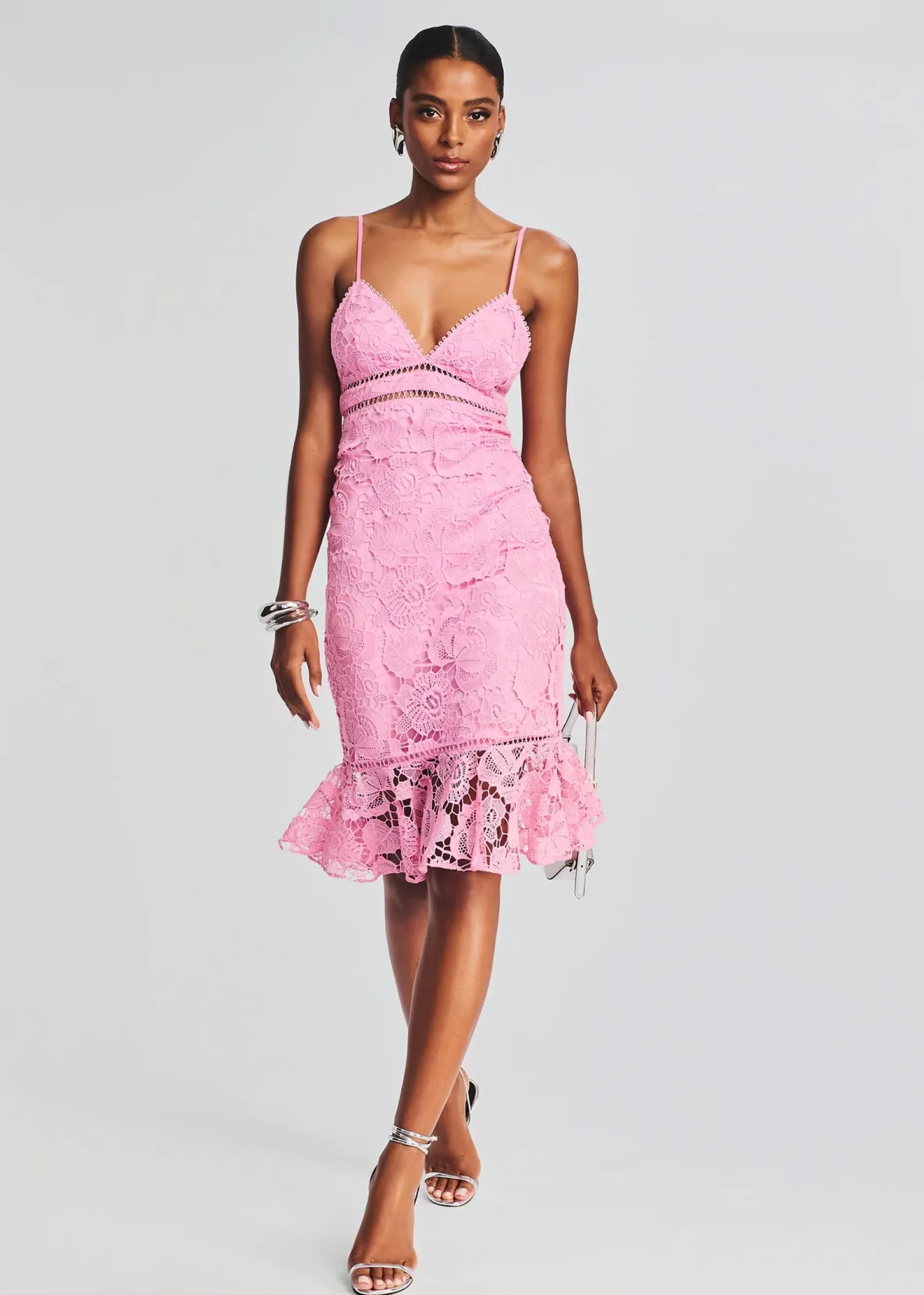 Shop Eliza Lace Midi Dress Midi