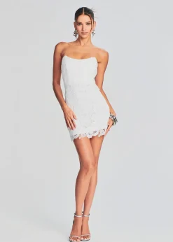 Cheap Eliza Lace Strapless Mini Dress Honeymoon Looks