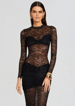 Best Sale Ellie Lace Midi Dress Sheer Bliss