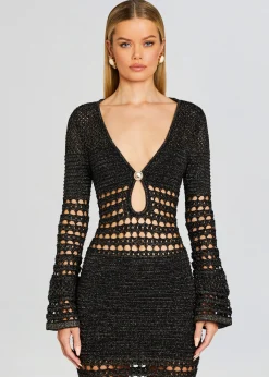 Online Elvana Knit Crochet Dress Gowns