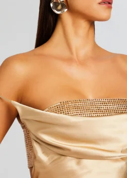 Best Emery Embellished Silk Dress Gowns