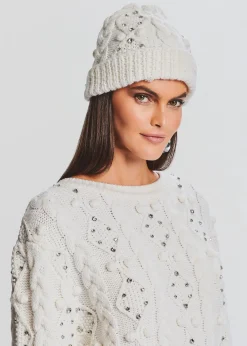 Cheap Evia Embellished Knit Hat Men Neutral Moments