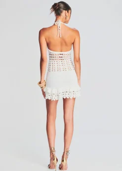Fashion Eze Crochet Pearl Embellished Dress Bachelorette Party