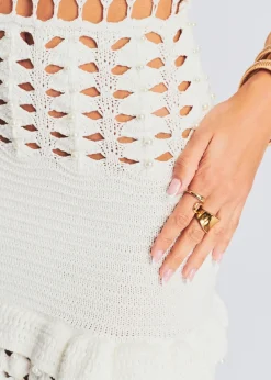 Flash Sale Eze Crochet Pearl Embellished Dress Dresses