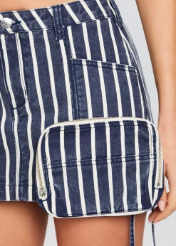 Clearance Finn Cargo Skirt Denim