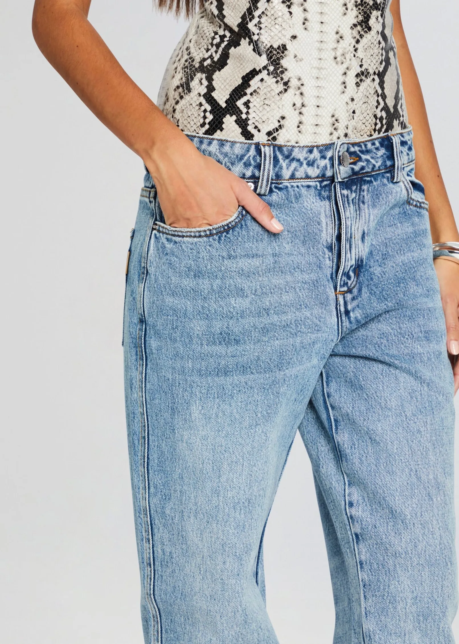 Discount Flora Denim Pant Denim