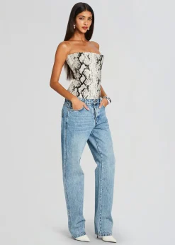 Discount Flora Denim Pant Denim