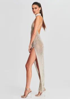 Hot Gemma Crystal Chain Dress Gowns