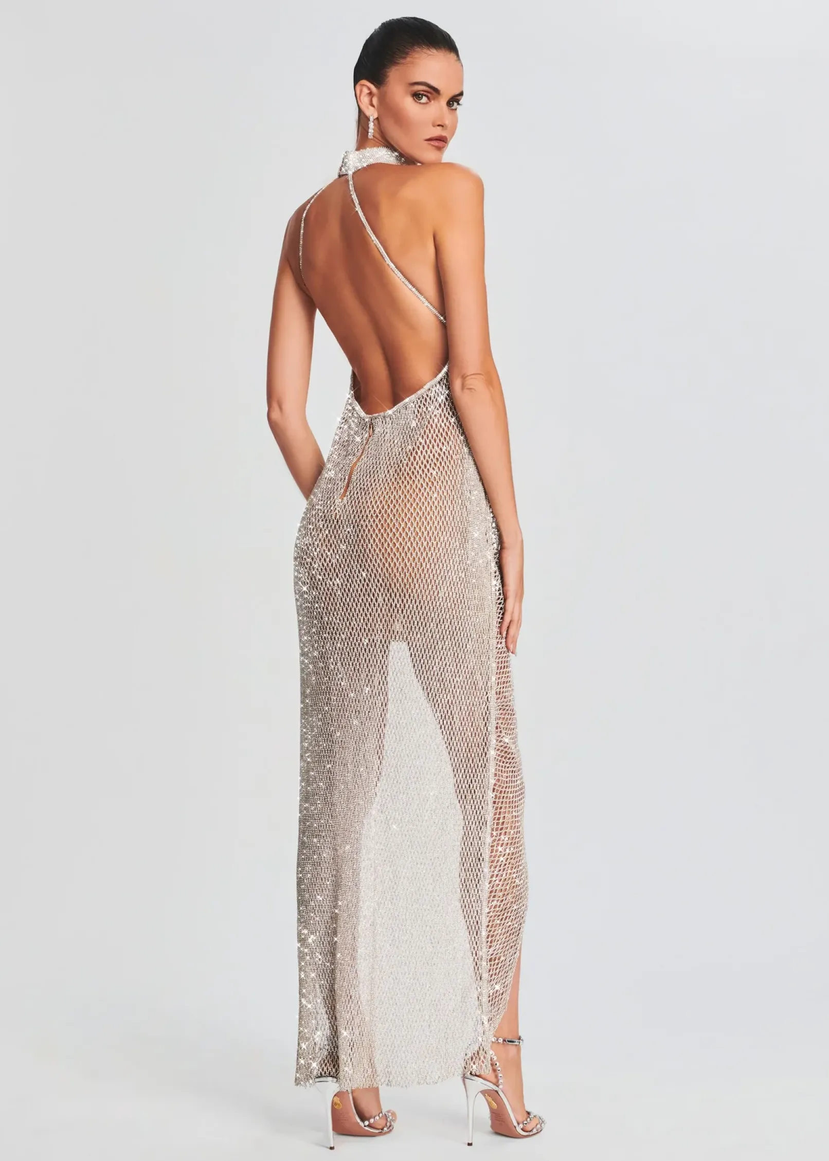 Hot Gemma Crystal Chain Dress Gowns