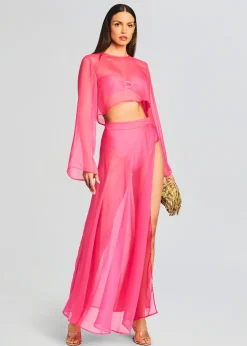 Cheap Grace Cropped Shirt Sheer Bliss