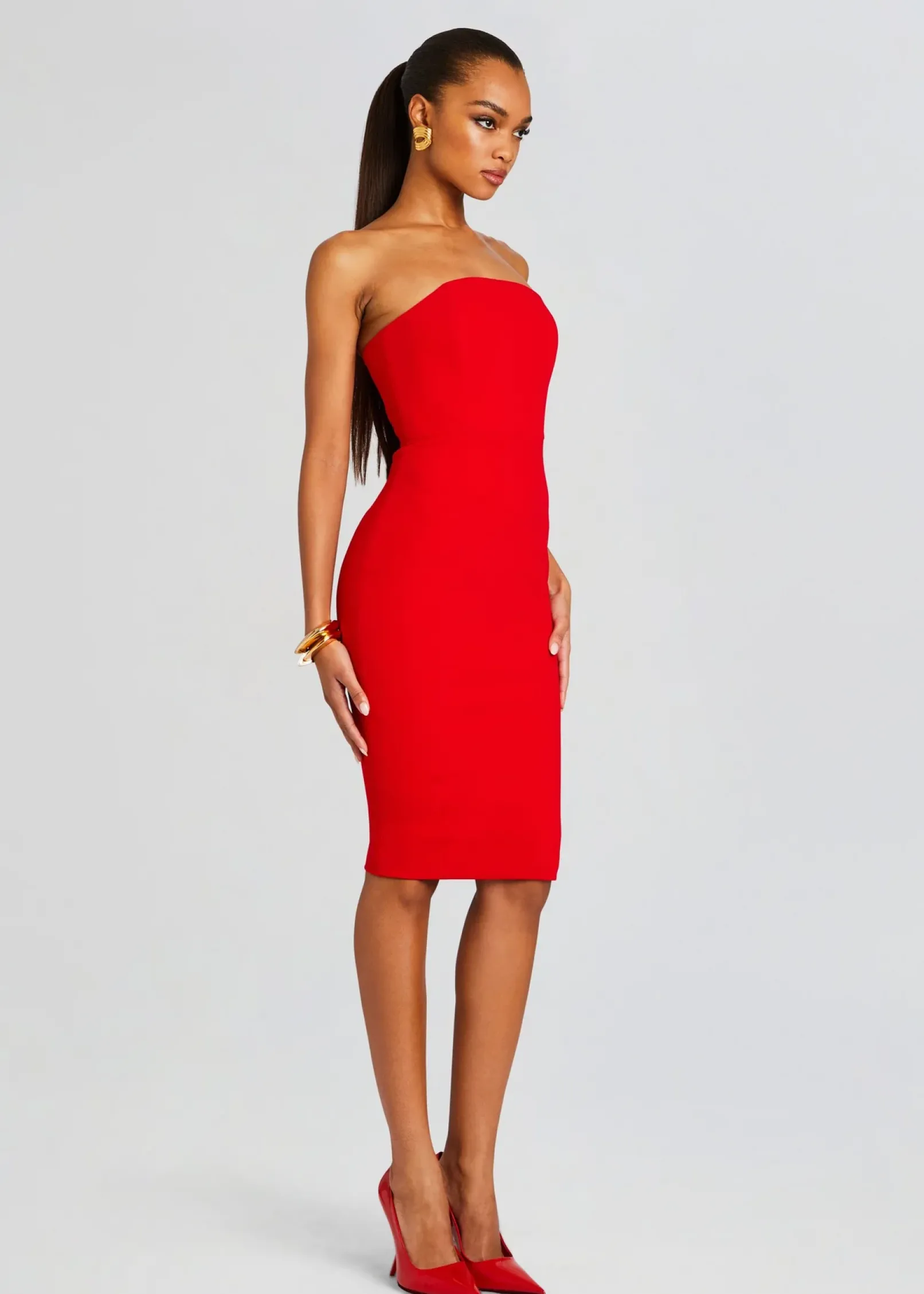 Outlet Half Moon Midi Dress Dresses