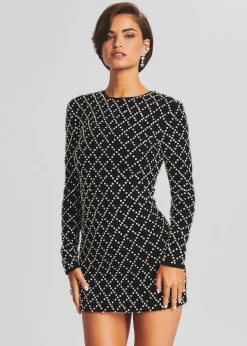 Clearance Harlowe Embellished Chiffon Dress RETROFÊTE