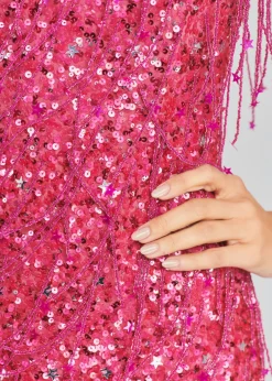 Best Heather Sequin Star Fringe Dress Guest Of