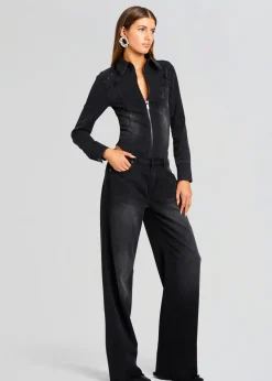 Fashion Helena Denim Bodysuit Denim