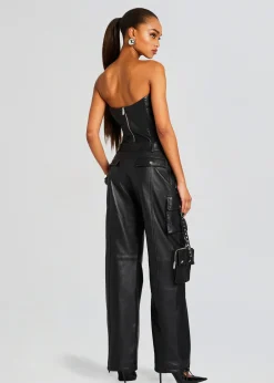 Cheap Honey Leather Pant Day to Night