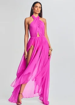 Sale Ina Silk Chiffon Dress RETROFÊTE