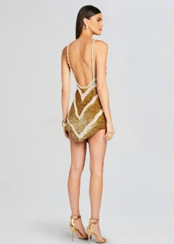 Best Sale Inessa Feather Sequin Dress Mini