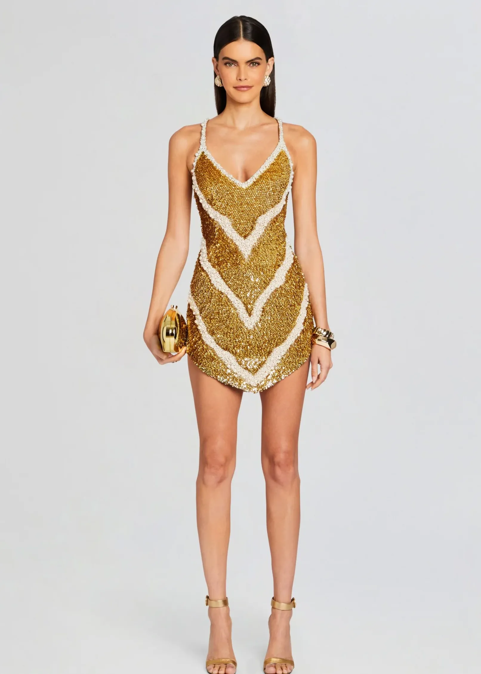 Outlet Inessa Feather Sequin Dress Sequin Styles