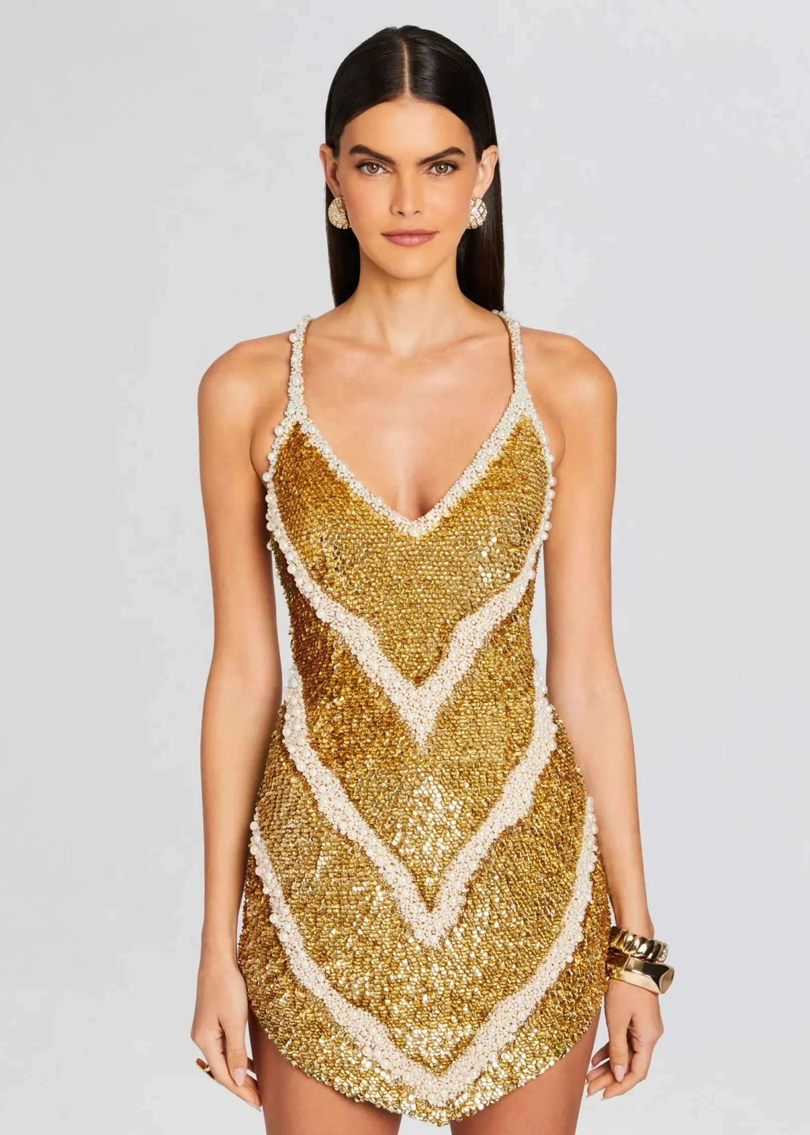 Outlet Inessa Feather Sequin Dress Sequin Styles