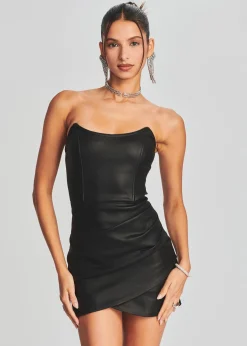 Clearance James Coated Denim Mini Dress Dresses
