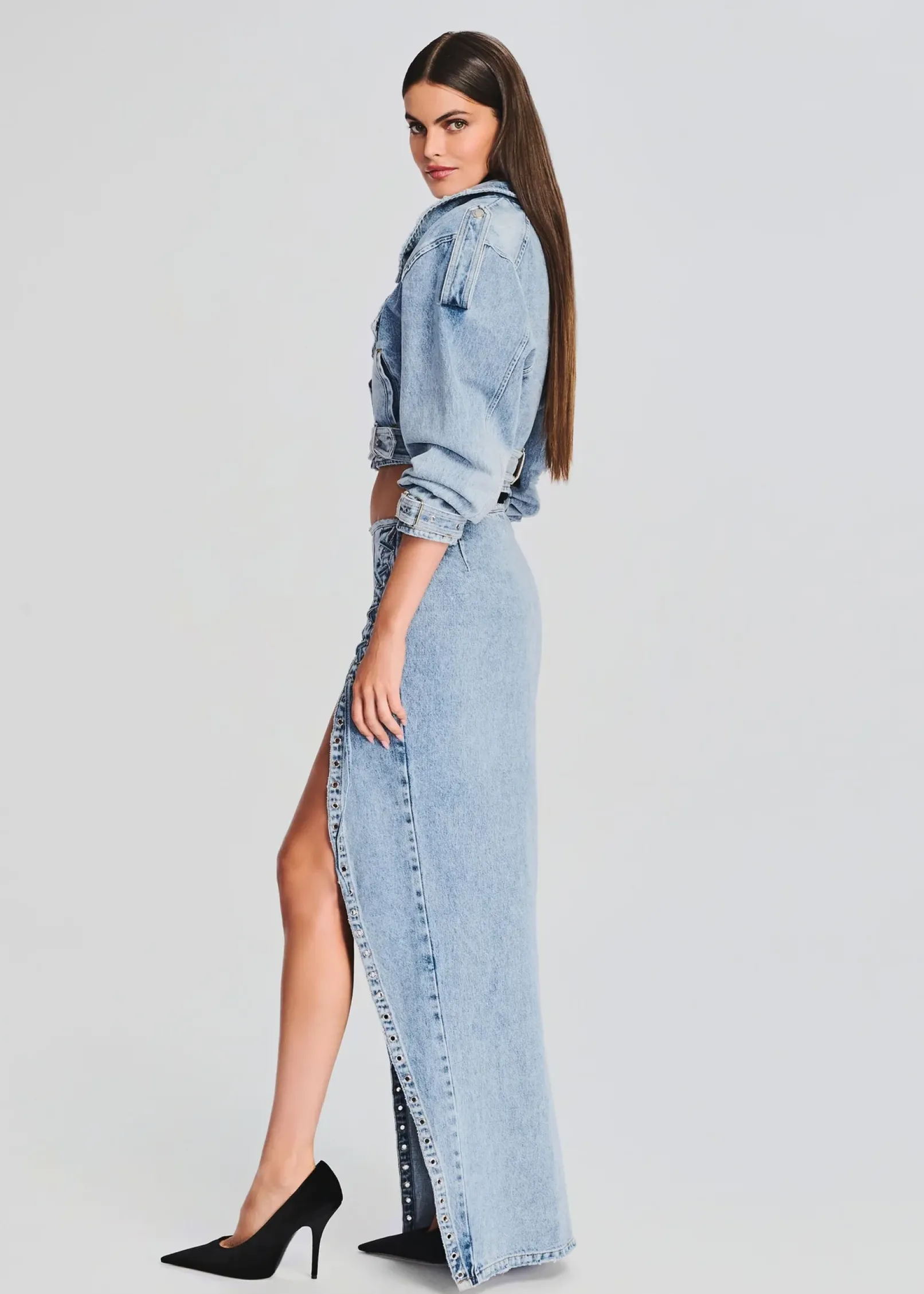 Store Joslyn Denim Jacket Day to Night