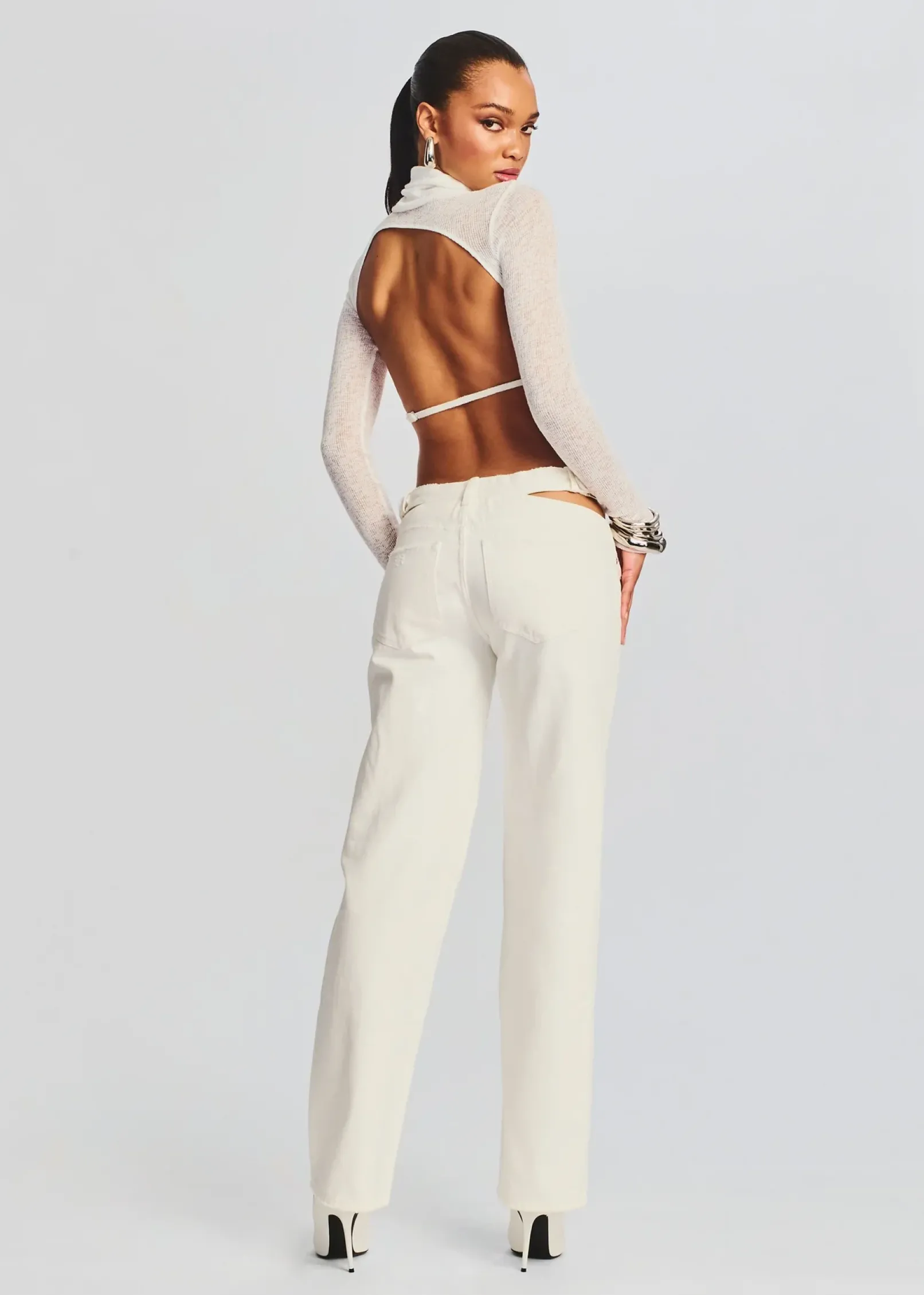 Online Julie Crop Long Sleeve Top Honeymoon Looks