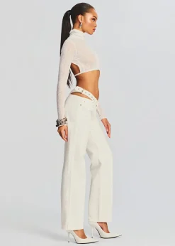 Online Julie Crop Long Sleeve Top Honeymoon Looks
