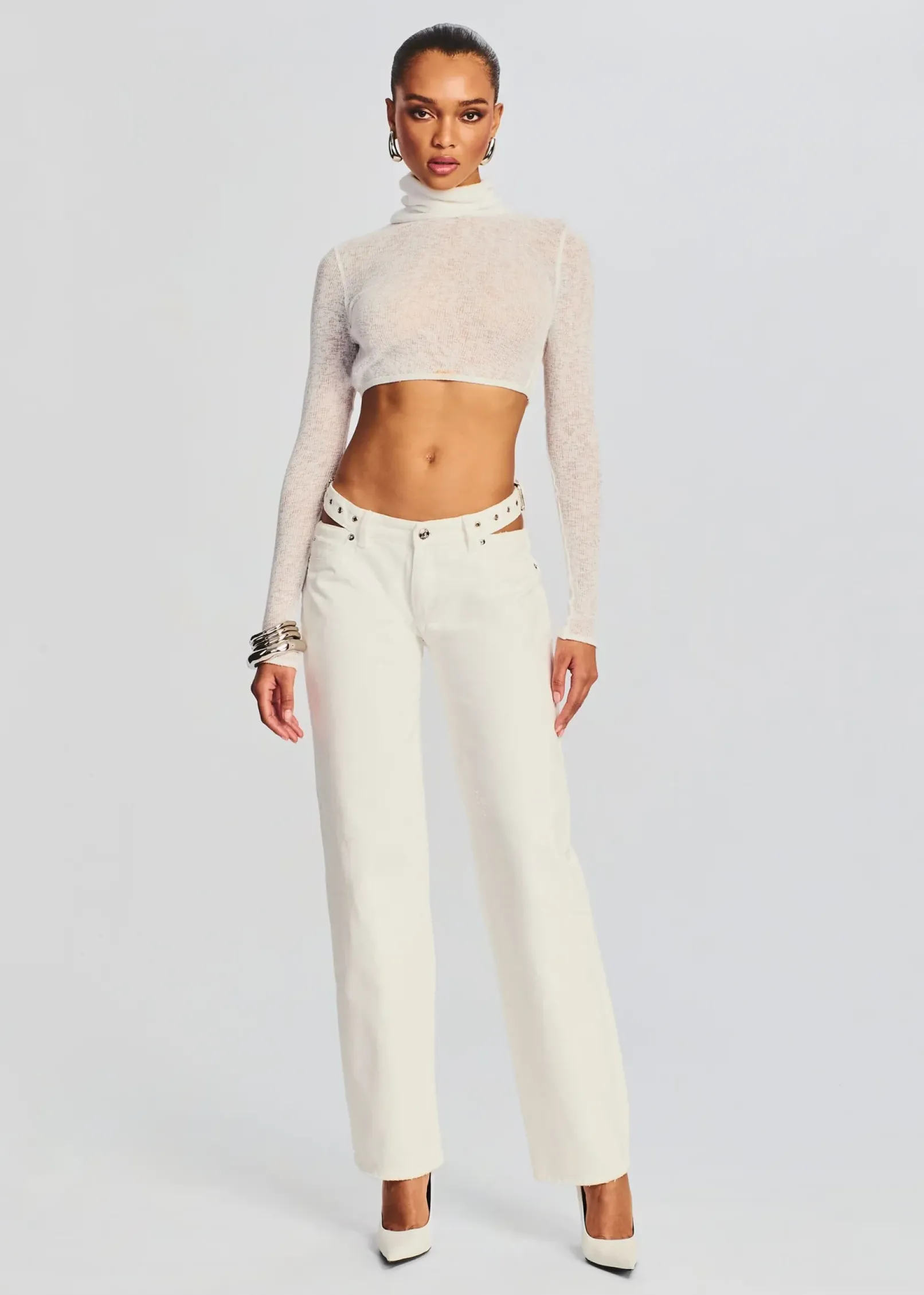 Online Julie Crop Long Sleeve Top Honeymoon Looks