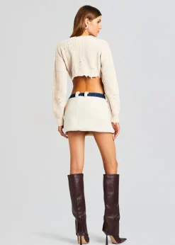 Hot Karissa Teddy Denim Skirt Bottoms