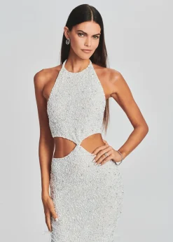 Discount Katerina Sequin Feather Dress Bridal Shower