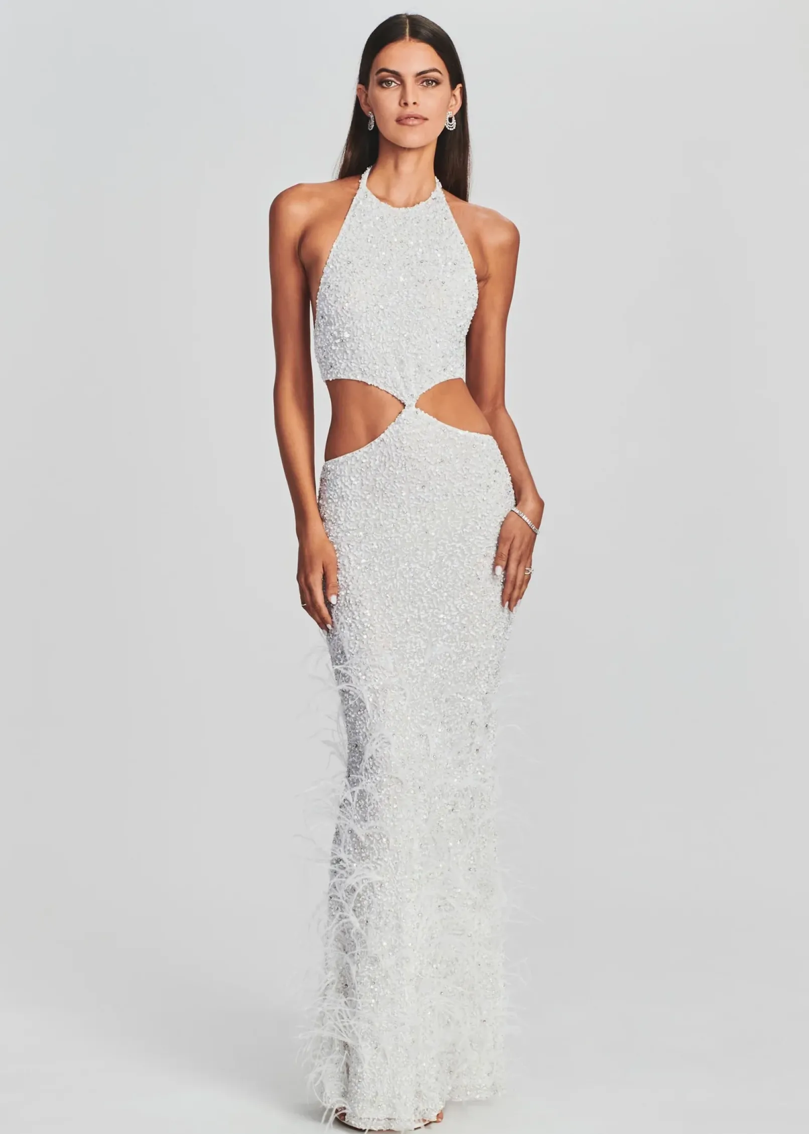 Flash Sale Katerina Sequin Feather Dress Reception Dresses