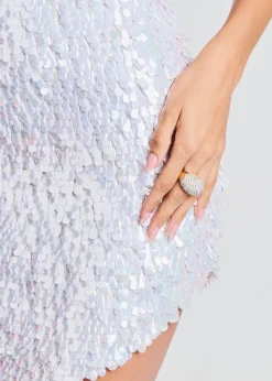 Online Kelly Feather Sequin Dress Bachelorette Party