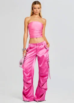 Cheap Lai Satin Cargo Pant Resort '24