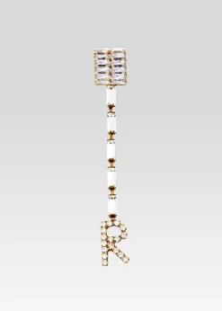 Outlet Lara Block Crystal Letter Drop Earring Bridal Shower