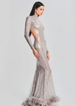 Online Lenora Sequin Embellished Dress Gowns