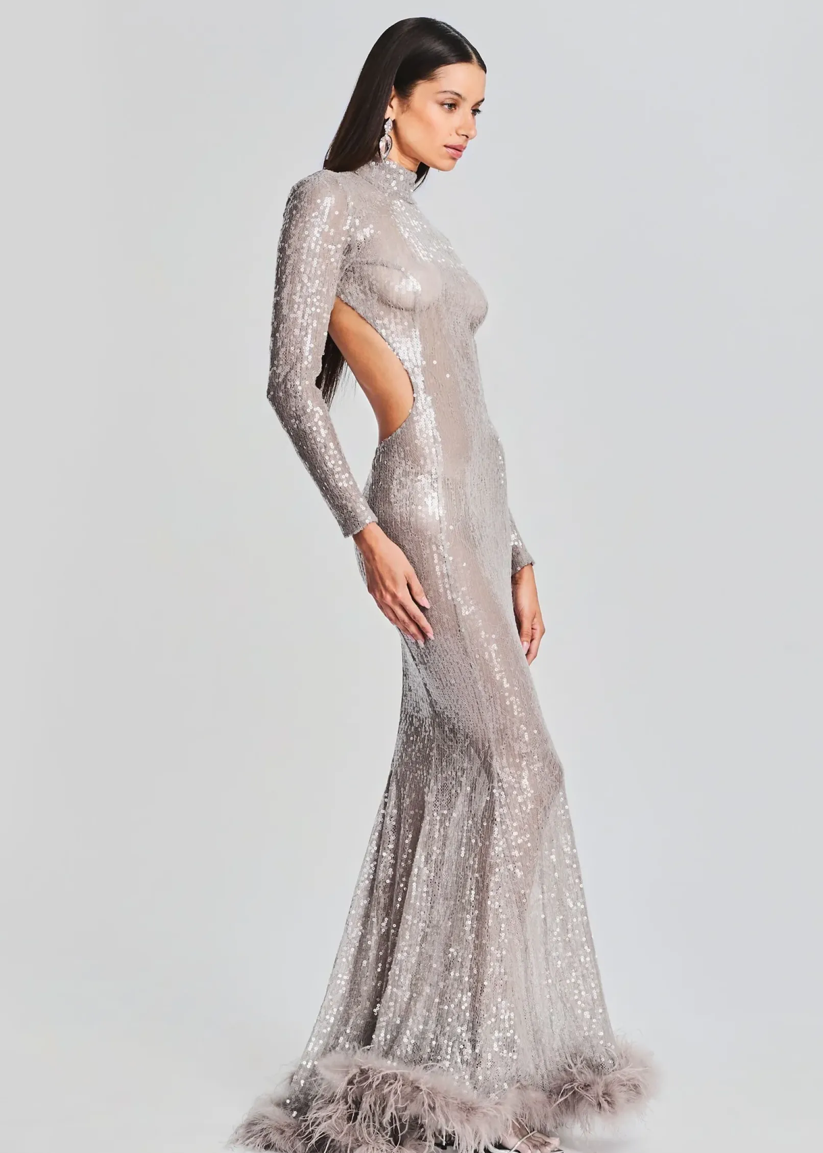 Online Lenora Sequin Embellished Dress Gowns