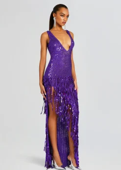 Best Libra Sequin Crochet Dress Maxi