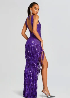 Best Libra Sequin Crochet Dress Maxi