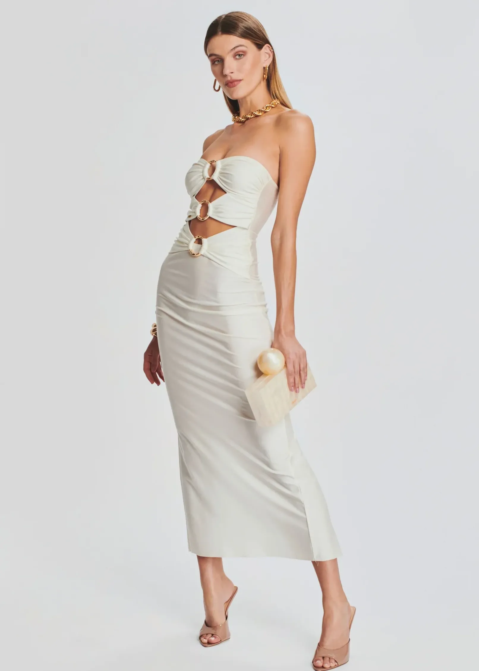 Store Lily Lycra Maxi Dress Men Neutral Moments