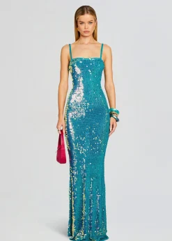 Cheap Lisette Sequin Crochet Dress Gowns