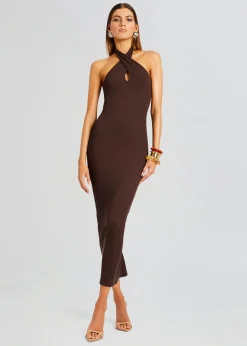Online Lozza Halter Neck Maxi Dress Dresses