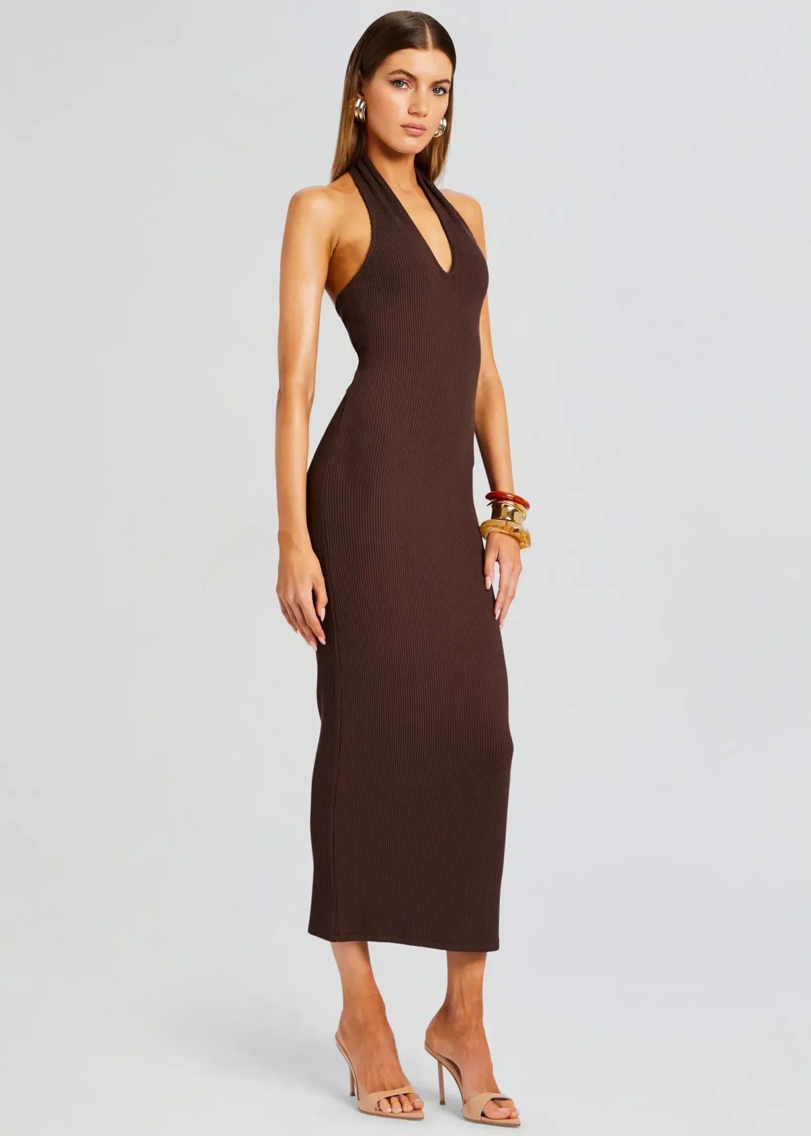 Sale Lozza Halter Neck Maxi Dress Men Neutral Moments