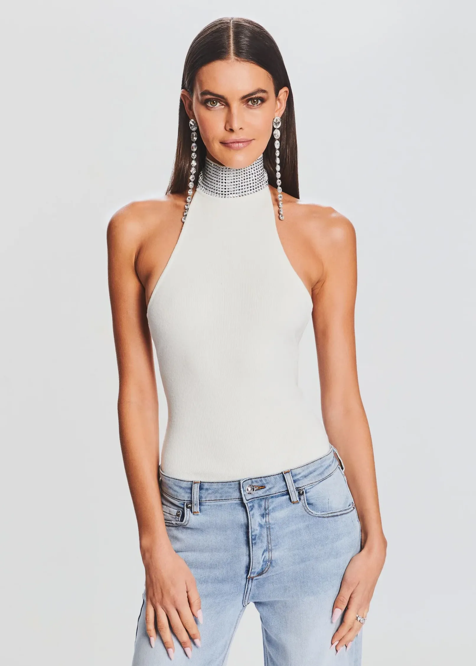 Clearance Maci Embellished Knit Bodysuit The Destination Bride