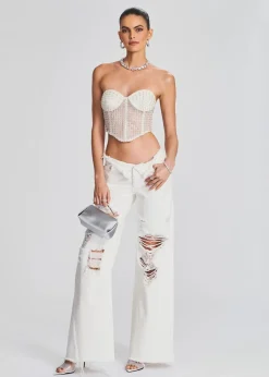 Sale Margery Embellished Bustier Top Honeymoon Looks