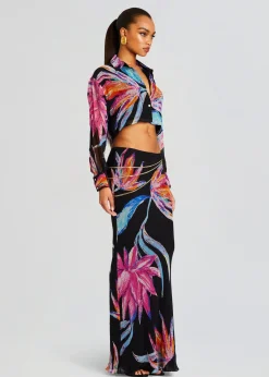 Cheap Margo Maxi Skirt Tropical Hues