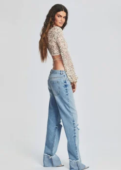 Hot Margot Cuffed Boyfriend Jean Denim