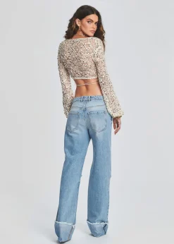 Hot Margot Cuffed Boyfriend Jean Denim
