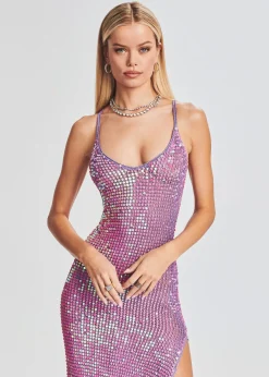 Fashion Marie Sequin Crochet Dress Guest Of