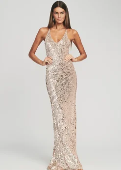 Fashion Marie Sequin Crochet Dress Bridal Party